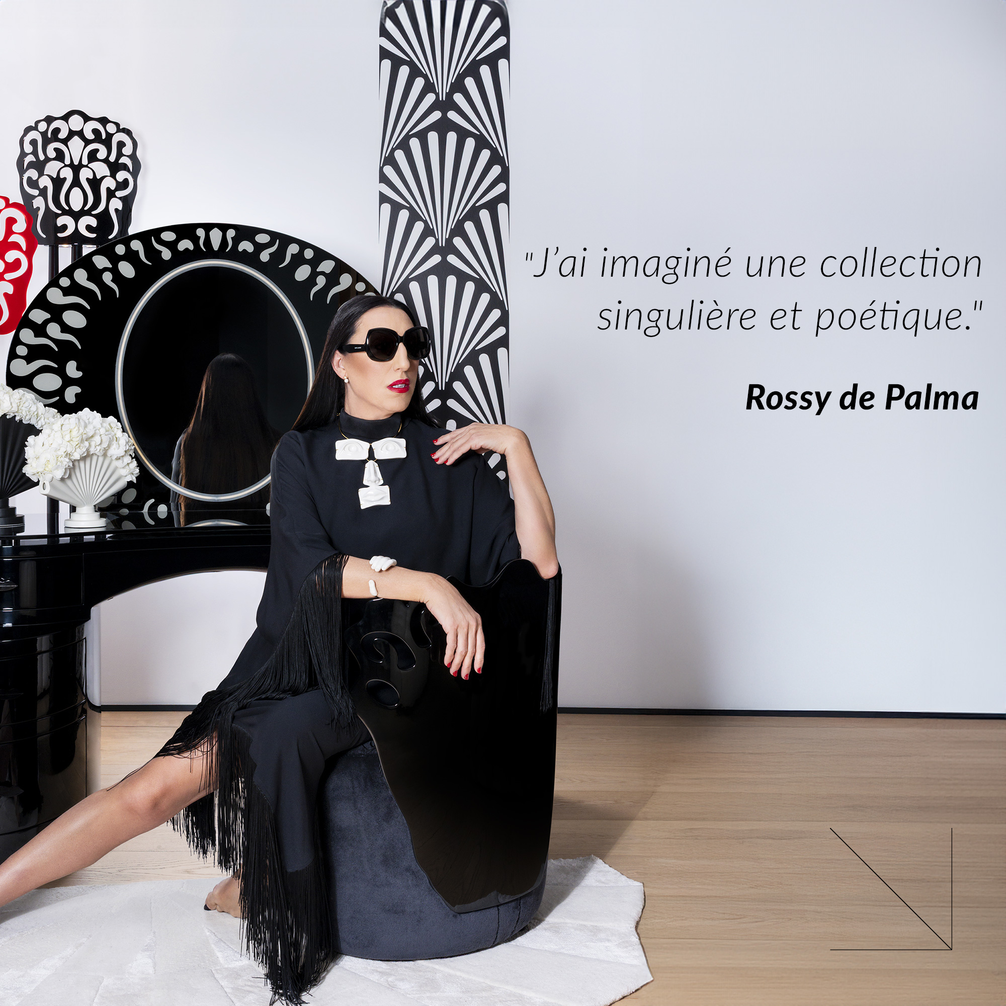 "J&rsquo;ai imagin&eacute; une collection singuli&egrave;re et po&eacute;tique." Rossy de Palma - Photo : Stefano Guindani.